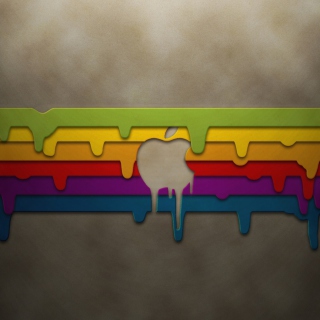 Apple Mac Logo Painting - Obrázkek zdarma pro iPad Air