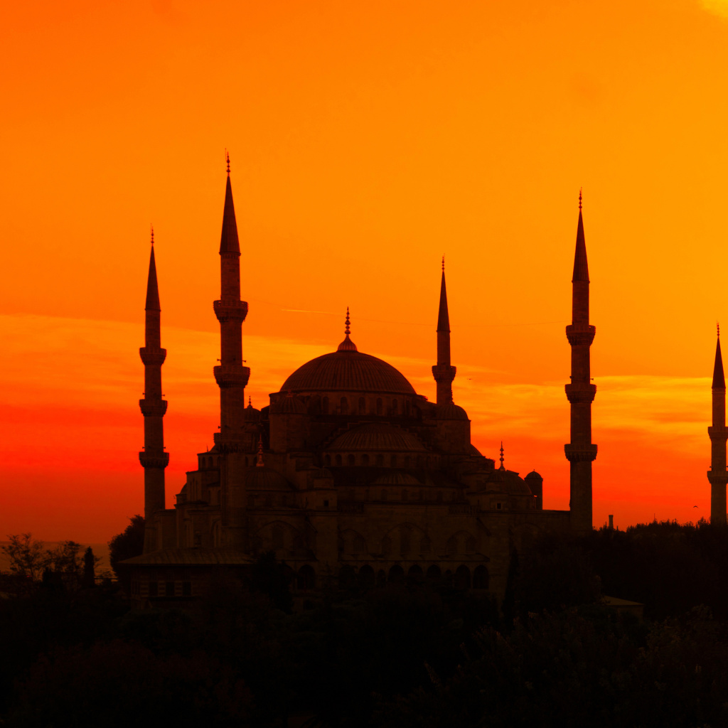 Обои Sunset in Istanbul 1024x1024