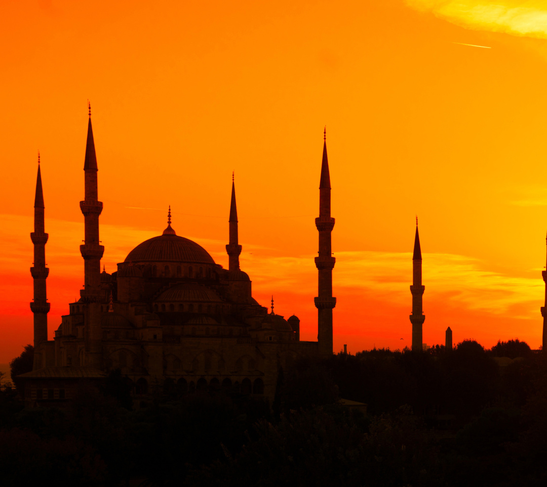 Sunset in Istanbul wallpaper 1080x960
