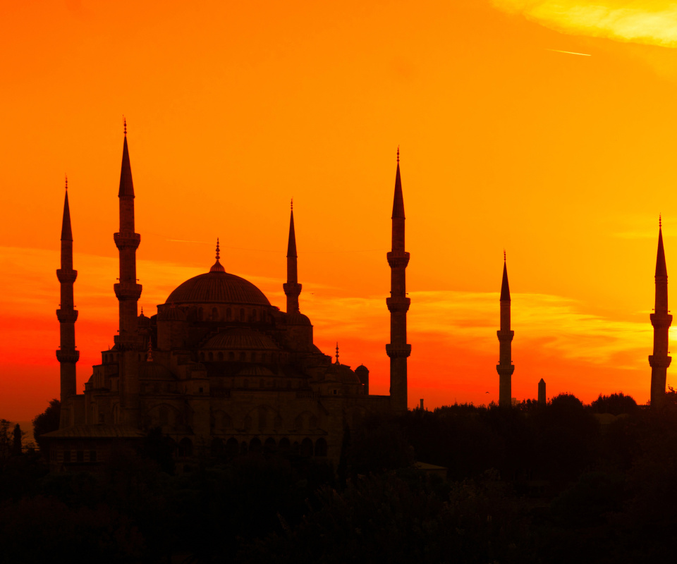 Обои Sunset in Istanbul 960x800