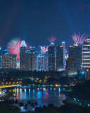 Singapore Fireworks wallpaper 128x160
