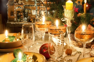 Rich New Year table Wallpaper for Android, iPhone and iPad