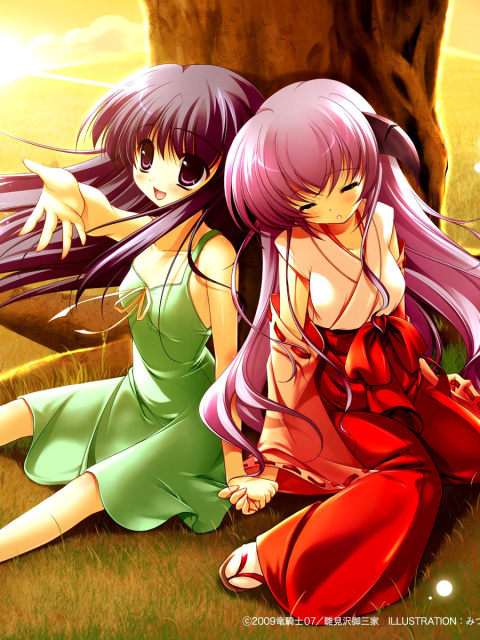 Screenshot №1 pro téma Hanyu and Rika in Higurashi 480x640