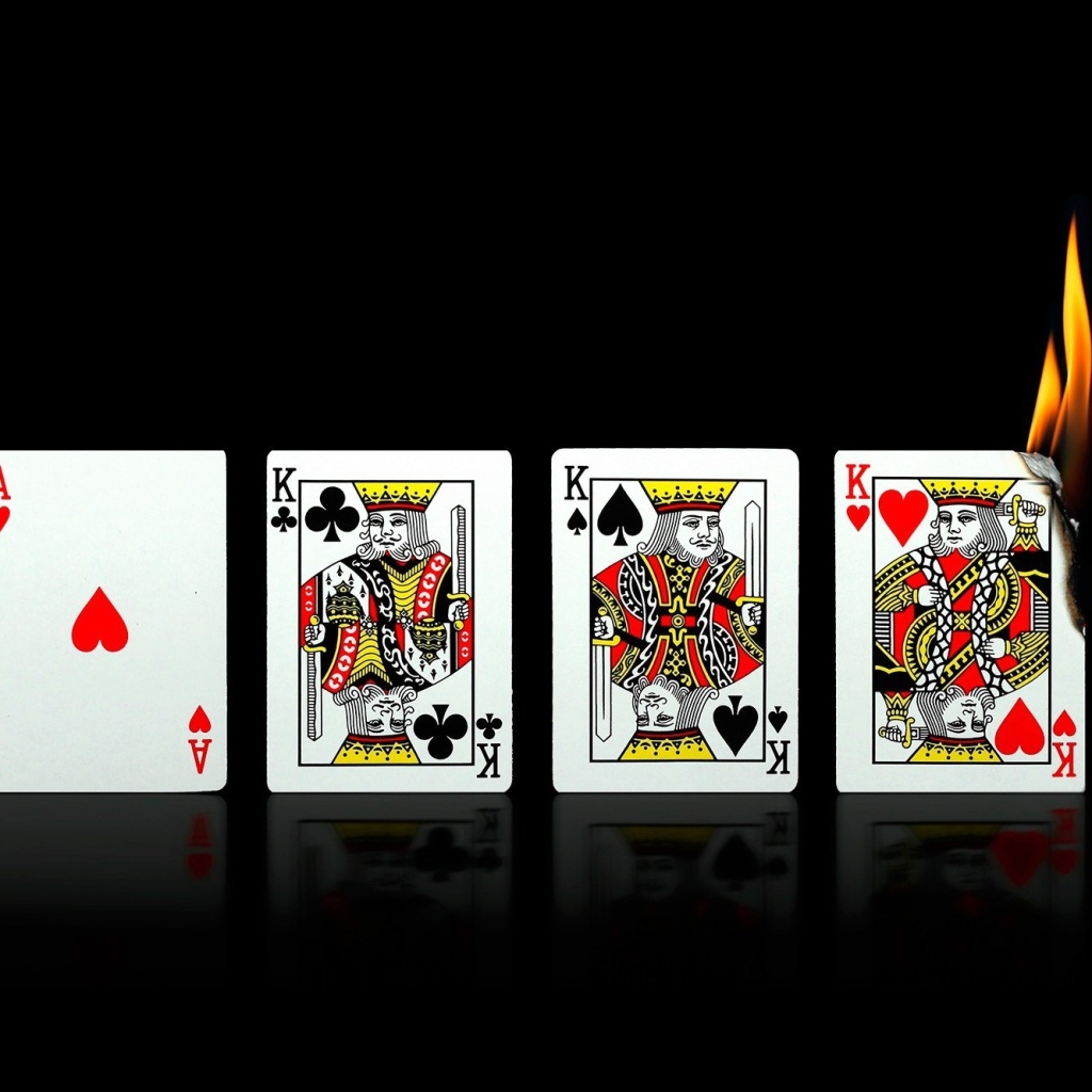 Das Poker Playing Cards Wallpaper 1024x1024