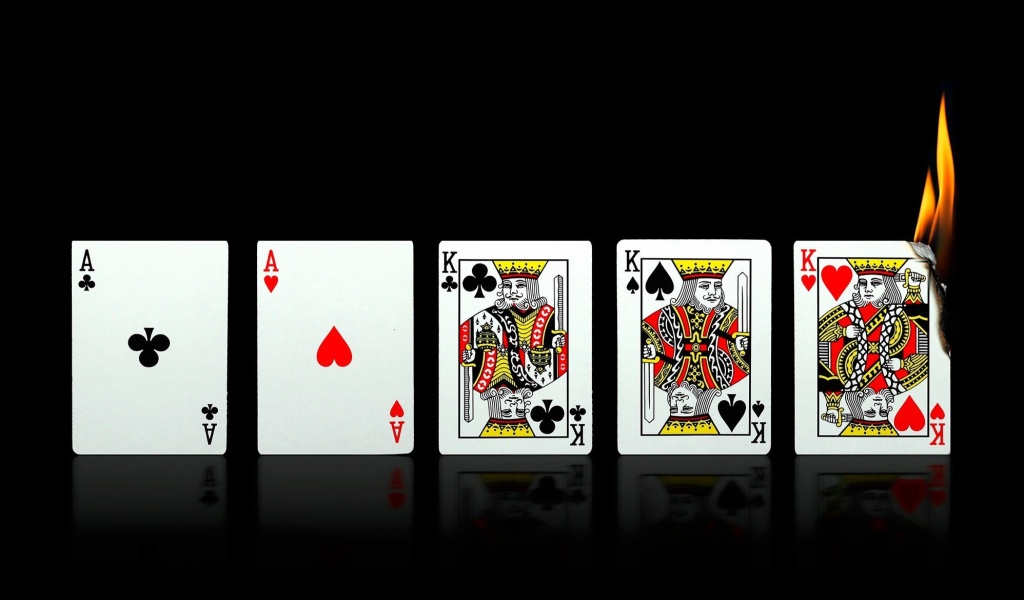 Das Poker Playing Cards Wallpaper 1024x600