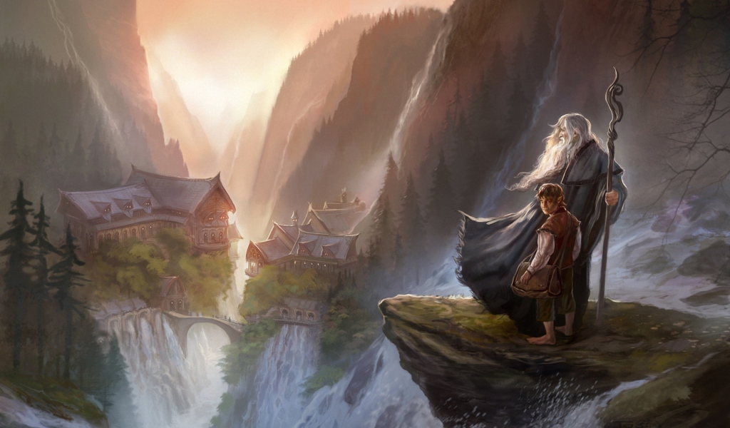 Das The Hobbit An Unexpected Journey - Gandalf Wallpaper 1024x600
