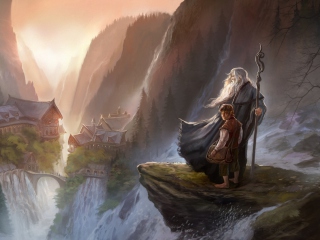 Sfondi The Hobbit An Unexpected Journey - Gandalf 320x240