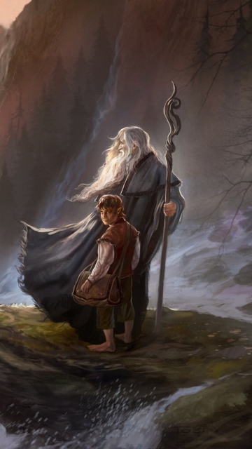 Sfondi The Hobbit An Unexpected Journey - Gandalf 360x640