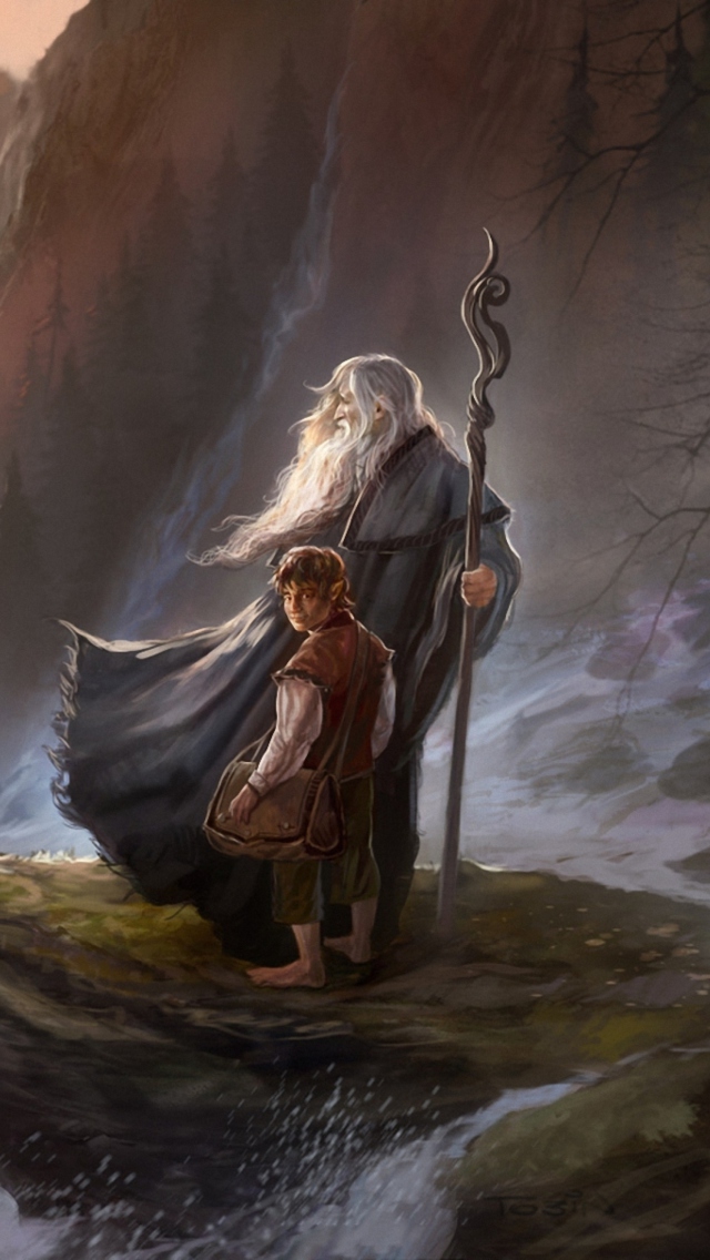 The Hobbit An Unexpected Journey - Gandalf wallpaper 640x1136