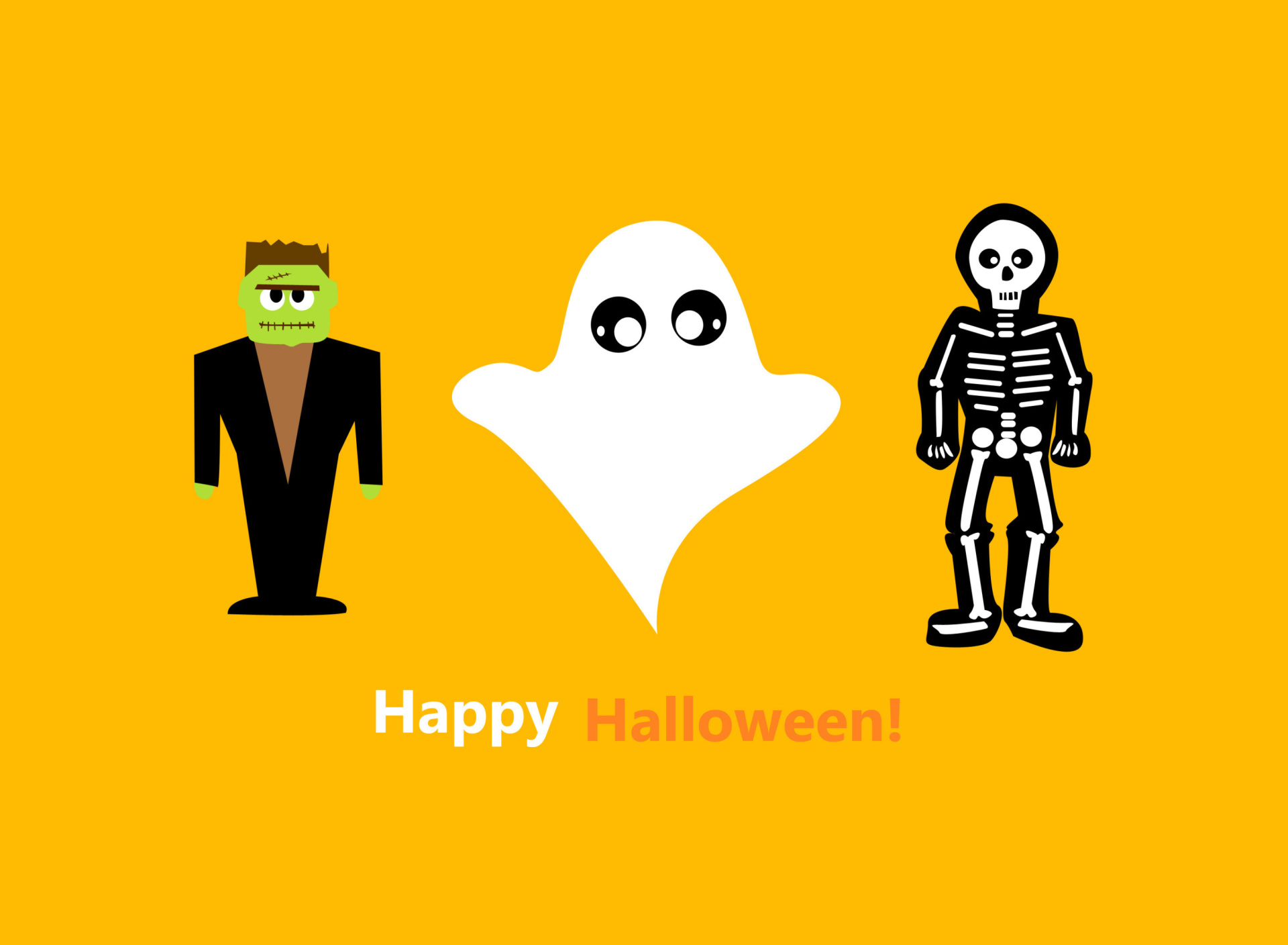 Обои Halloween Costumes Skeleton and Zombie 1920x1408