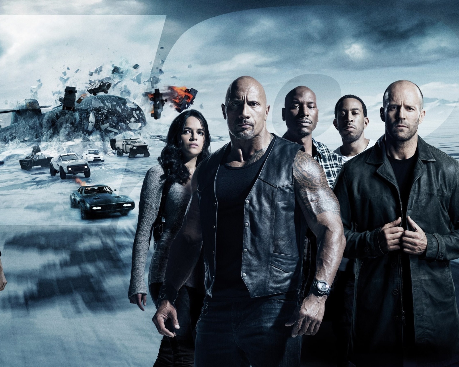 Screenshot №1 pro téma The Fate of the Furious with Vin Diesel, Dwayne Johnson, Charlize Theron 1600x1280