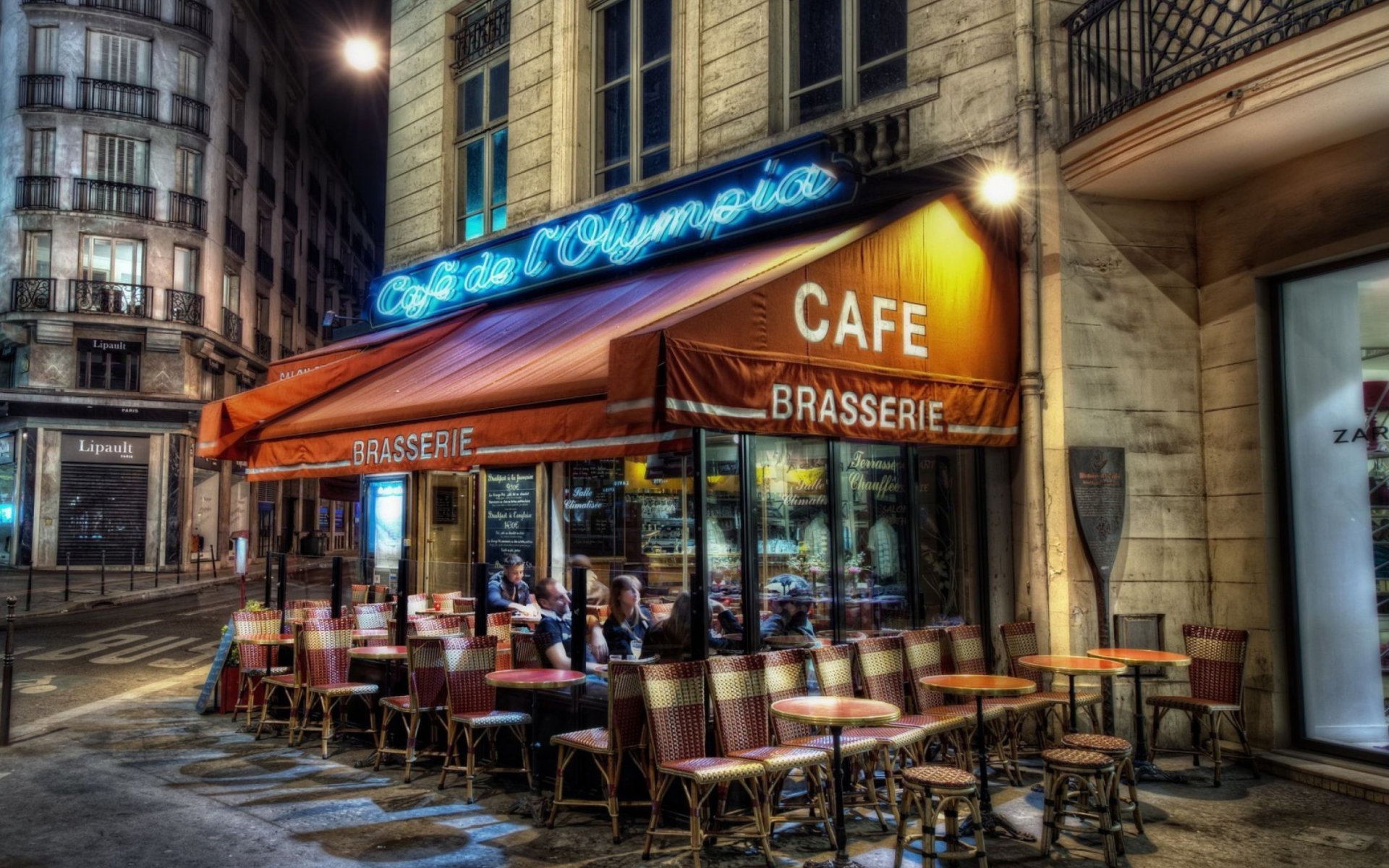 Fondo de pantalla Paris Cafe 1920x1200