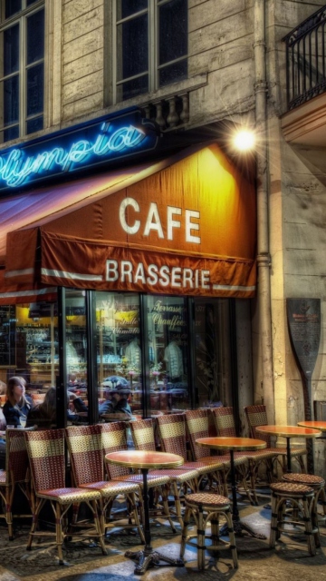 Обои Paris Cafe 360x640