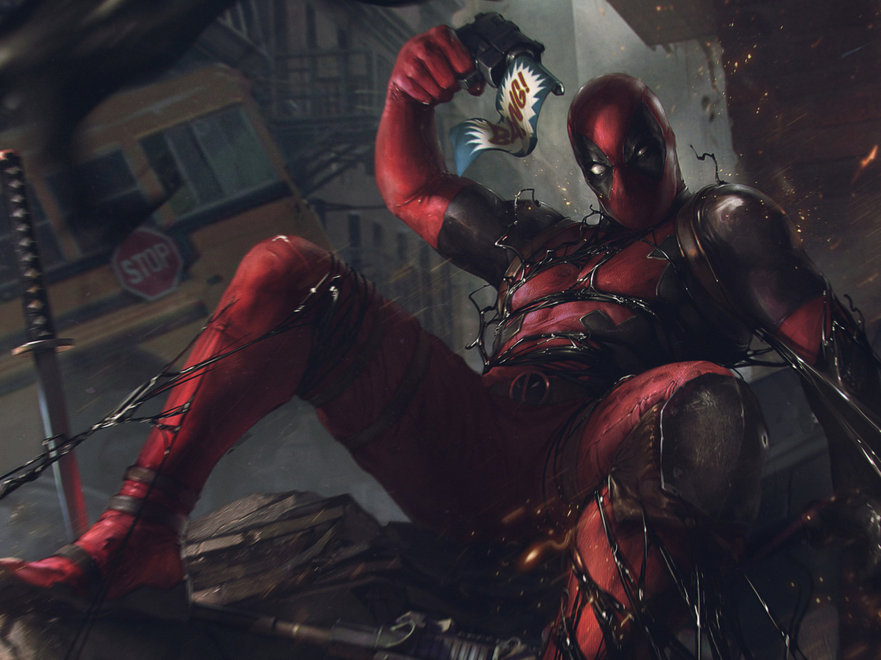 Das Deadpool Comics Wallpaper 1280x960