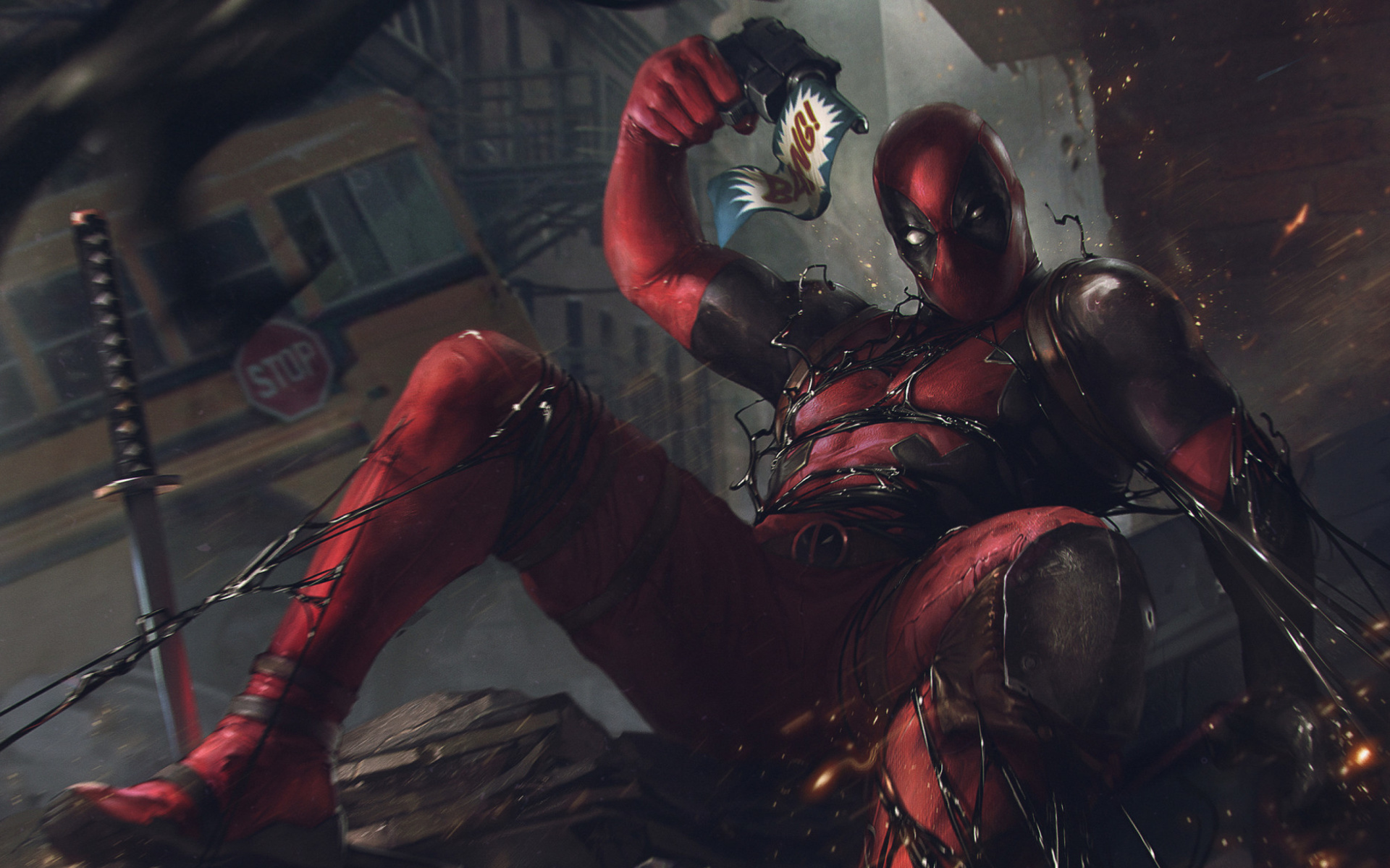 Das Deadpool Comics Wallpaper 1920x1200