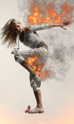 Das Fire Dance Wallpaper 240x400