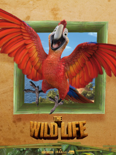 Das The Wild Life Cartoon Parrot Wallpaper 240x320