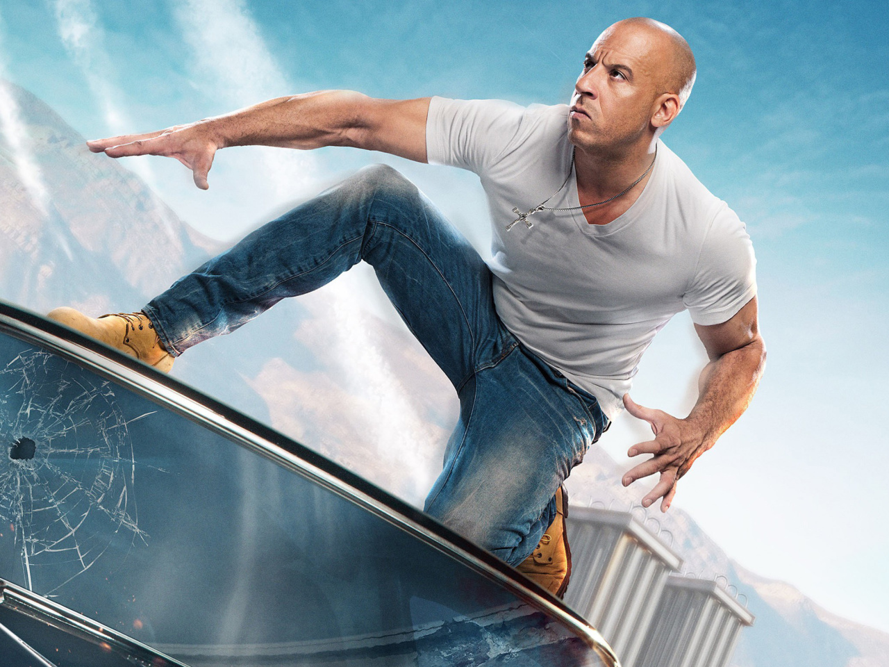 Sfondi Fast & Furious Supercharged Poster with Vin Diesel 1280x960