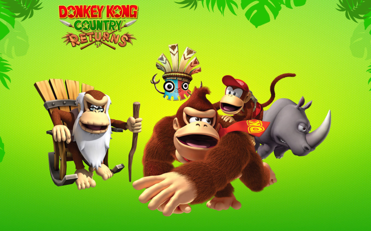 Das Donkey Kong Country Returns Arcade Game Wallpaper 1280x800