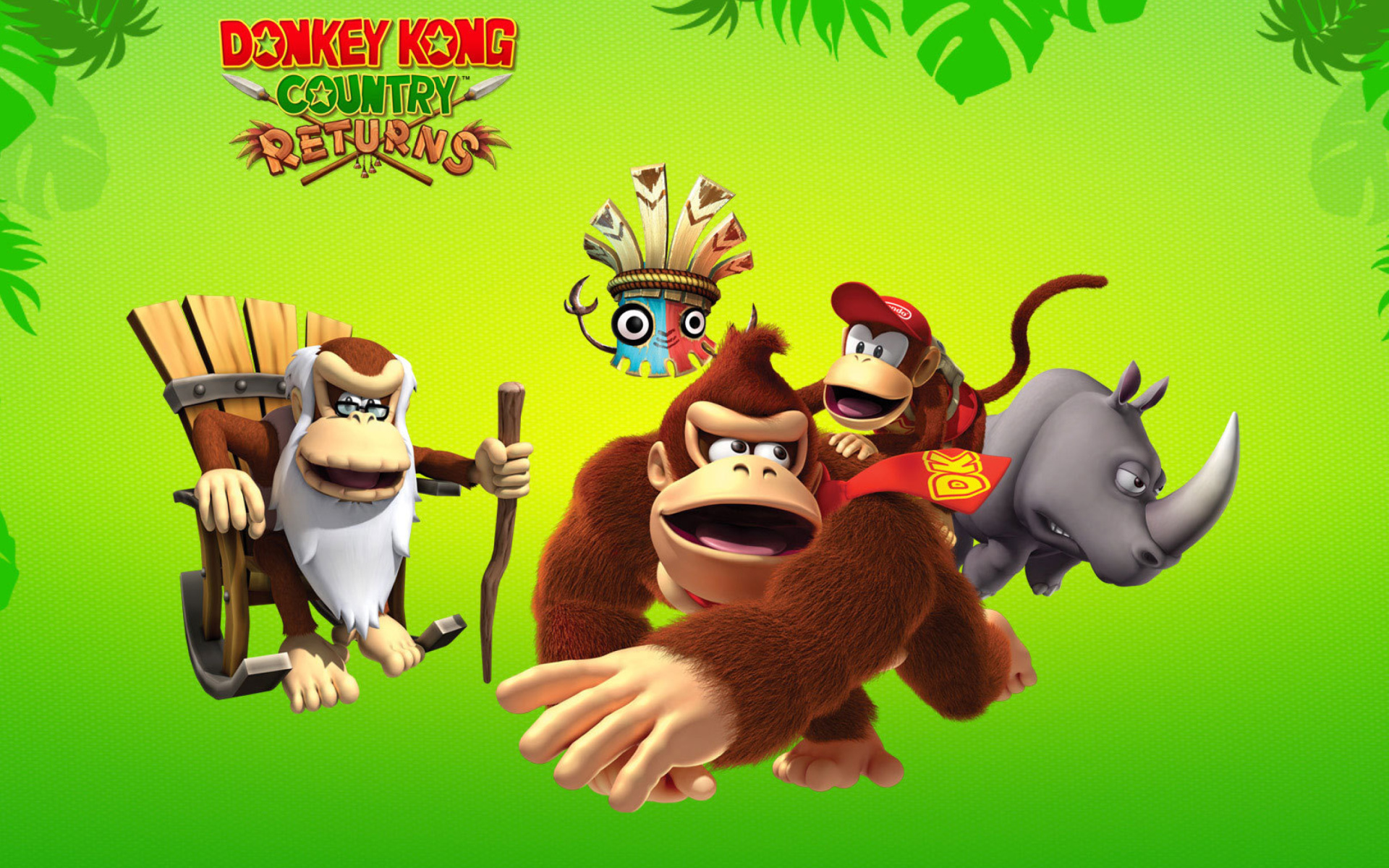 Das Donkey Kong Country Returns Arcade Game Wallpaper 1920x1200