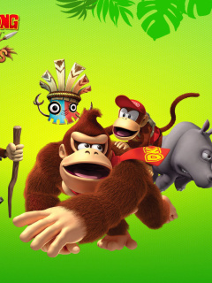 Fondo de pantalla Donkey Kong Country Returns Arcade Game 240x320