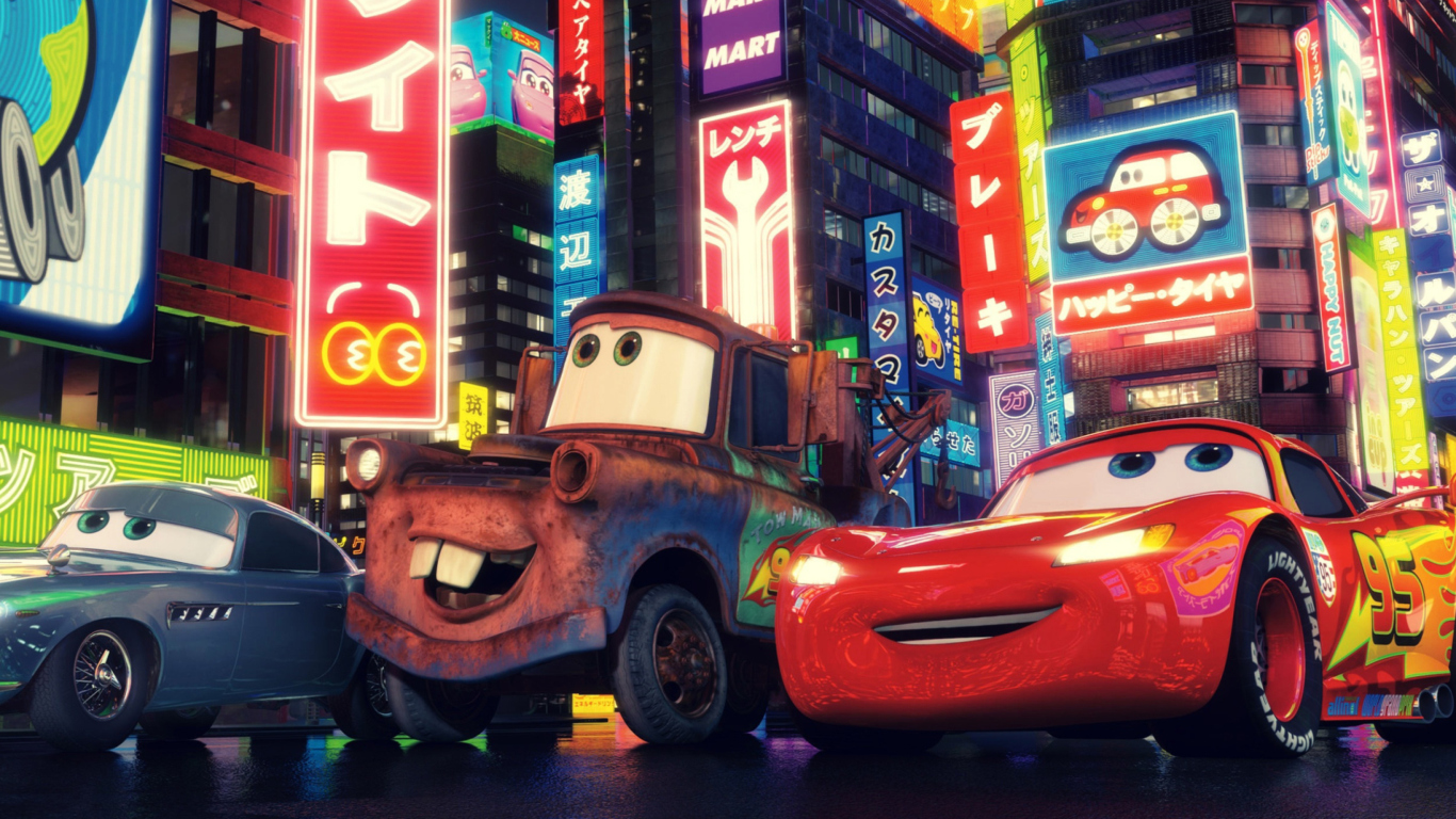 Cars The Movie wallpaper 1366x768