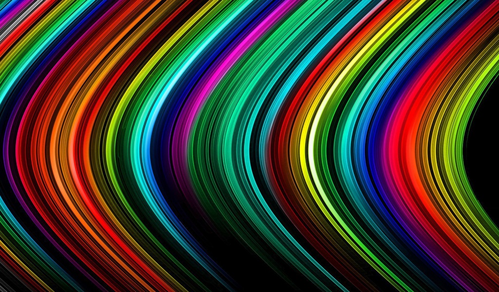 Rainbow Lines wallpaper 1024x600