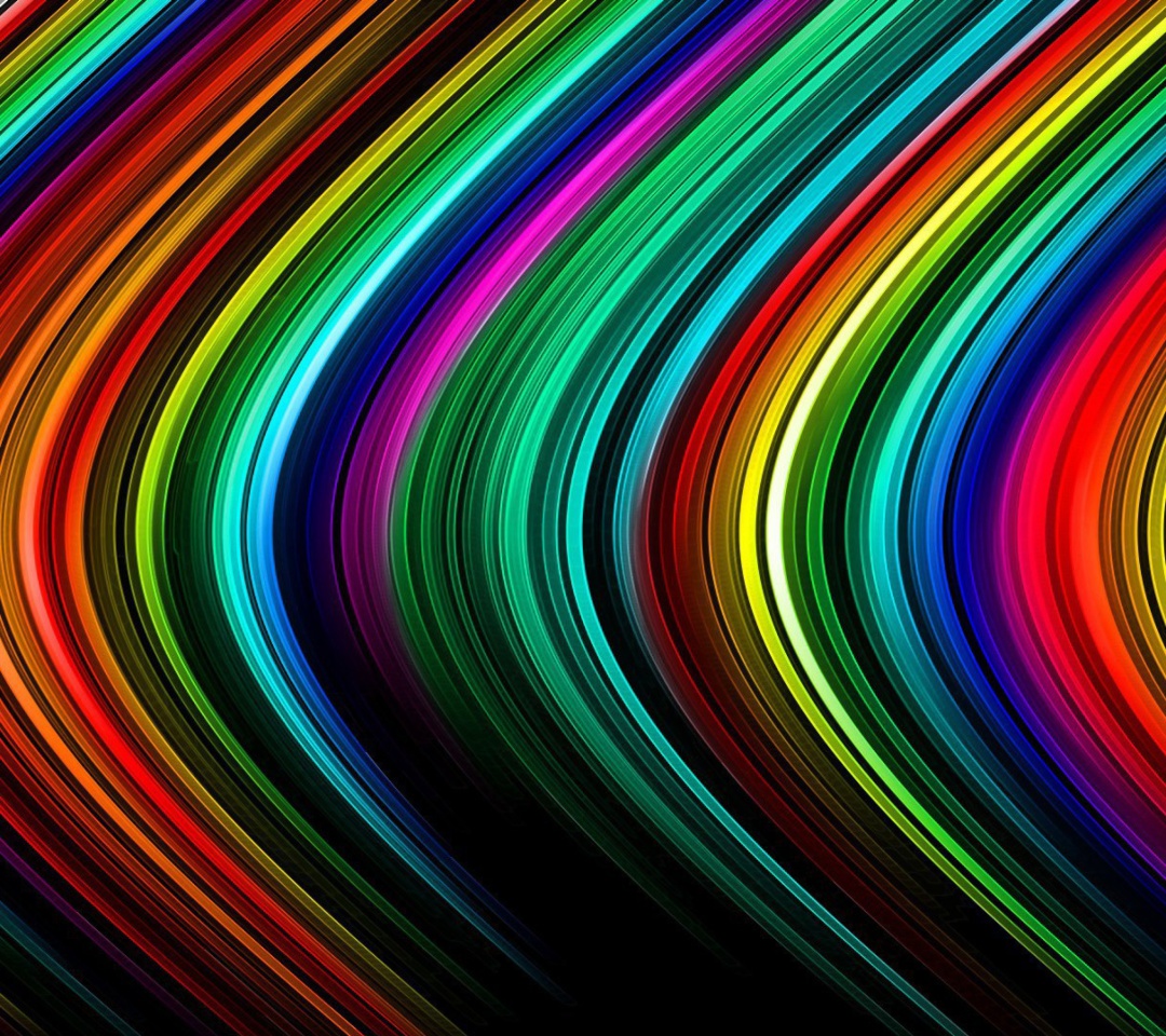 Das Rainbow Lines Wallpaper 1080x960