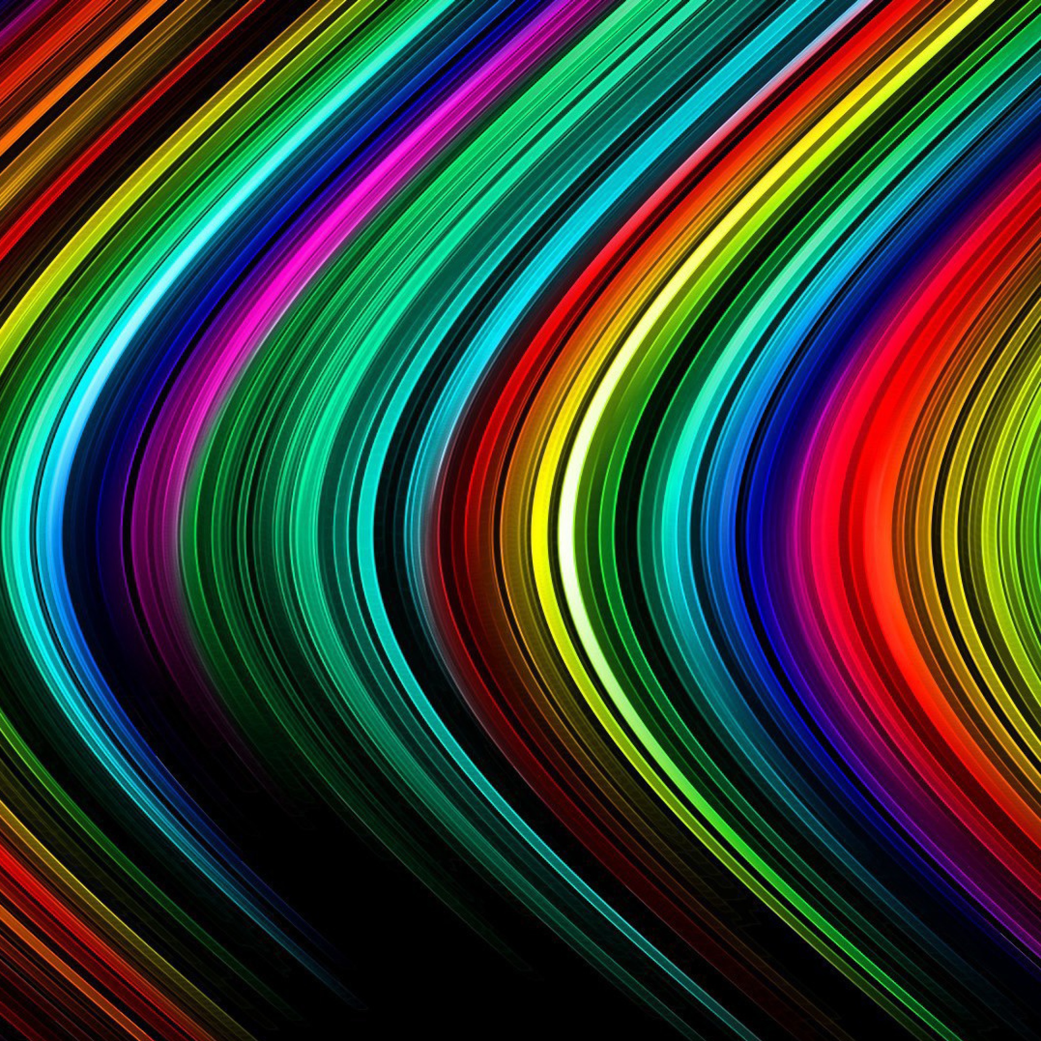 Rainbow Lines wallpaper 2048x2048