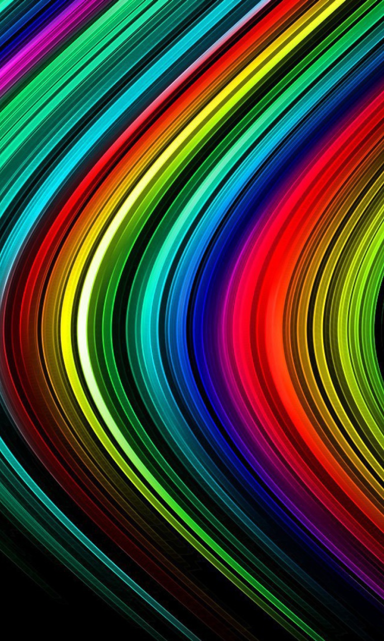 Rainbow Lines wallpaper 768x1280