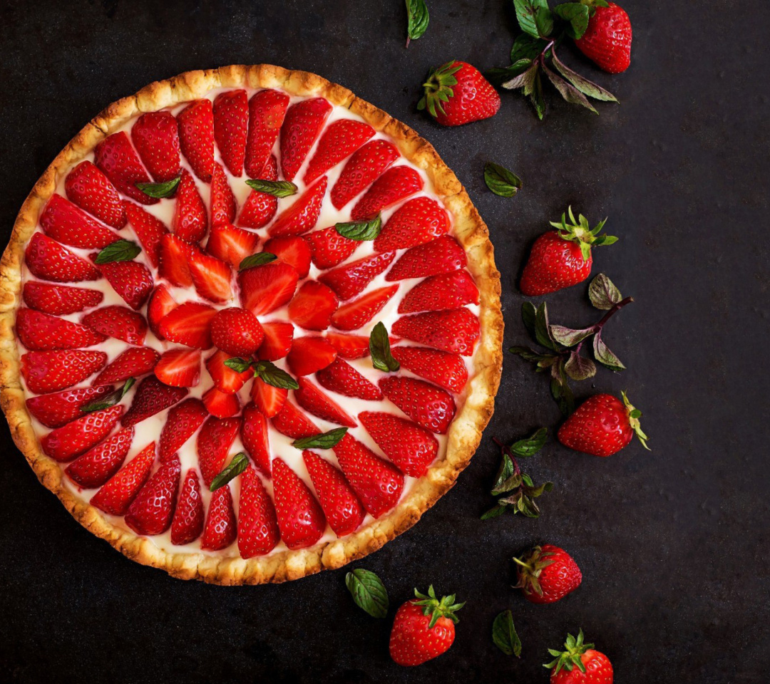 Das Strawberry pie Wallpaper 1080x960