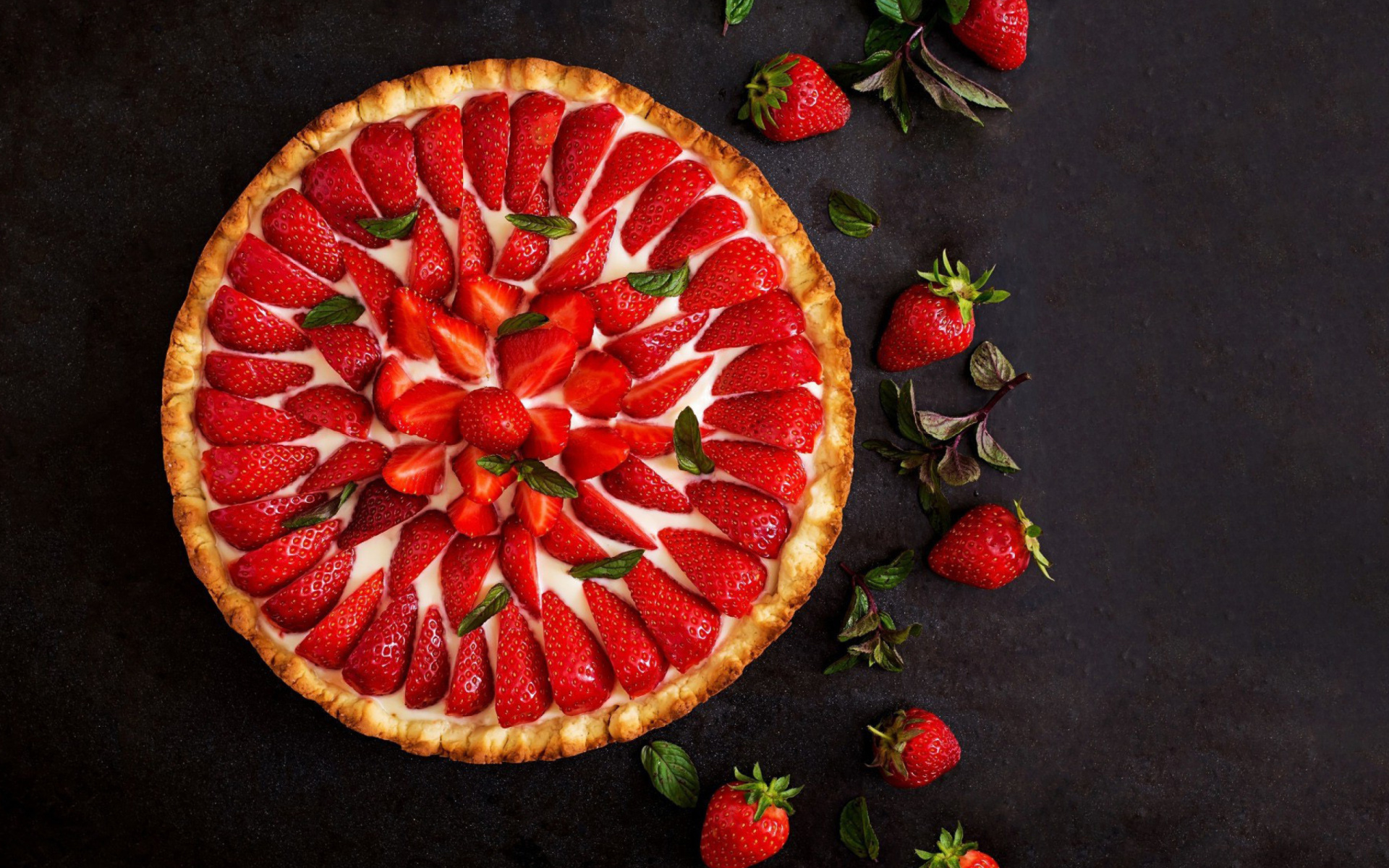 Fondo de pantalla Strawberry pie 1920x1200