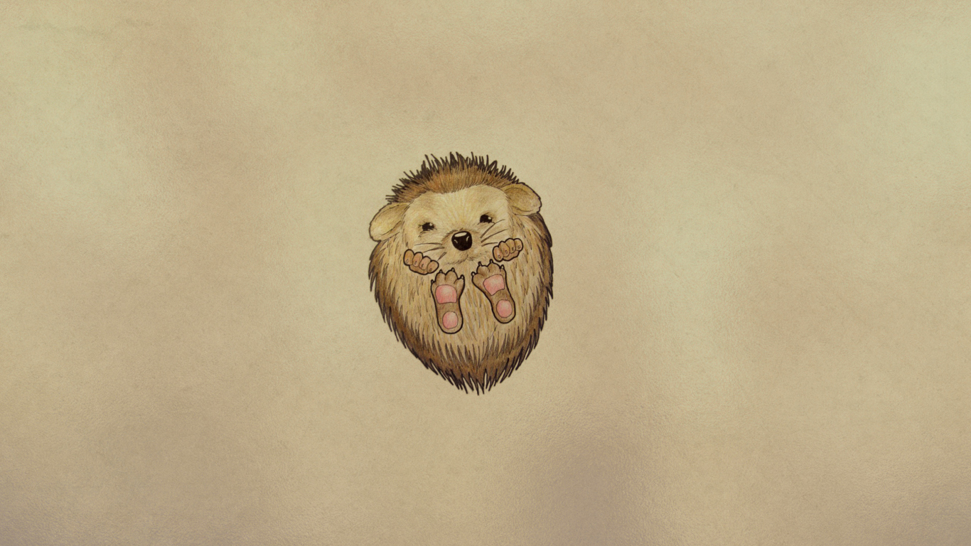 Das Cute Hedgehog Wallpaper 1366x768