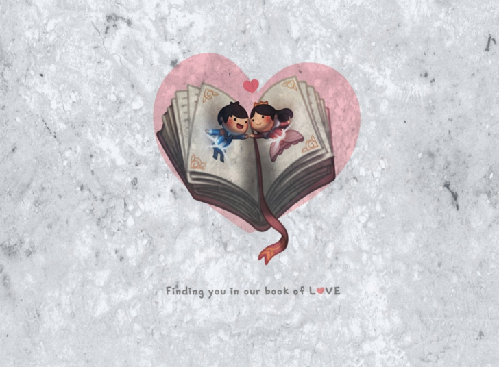 Love Is Finding You In Our Book Of Love wallpaper