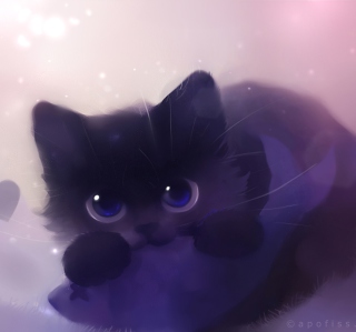 Cute Kitty Art - Obrázkek zdarma pro 2048x2048