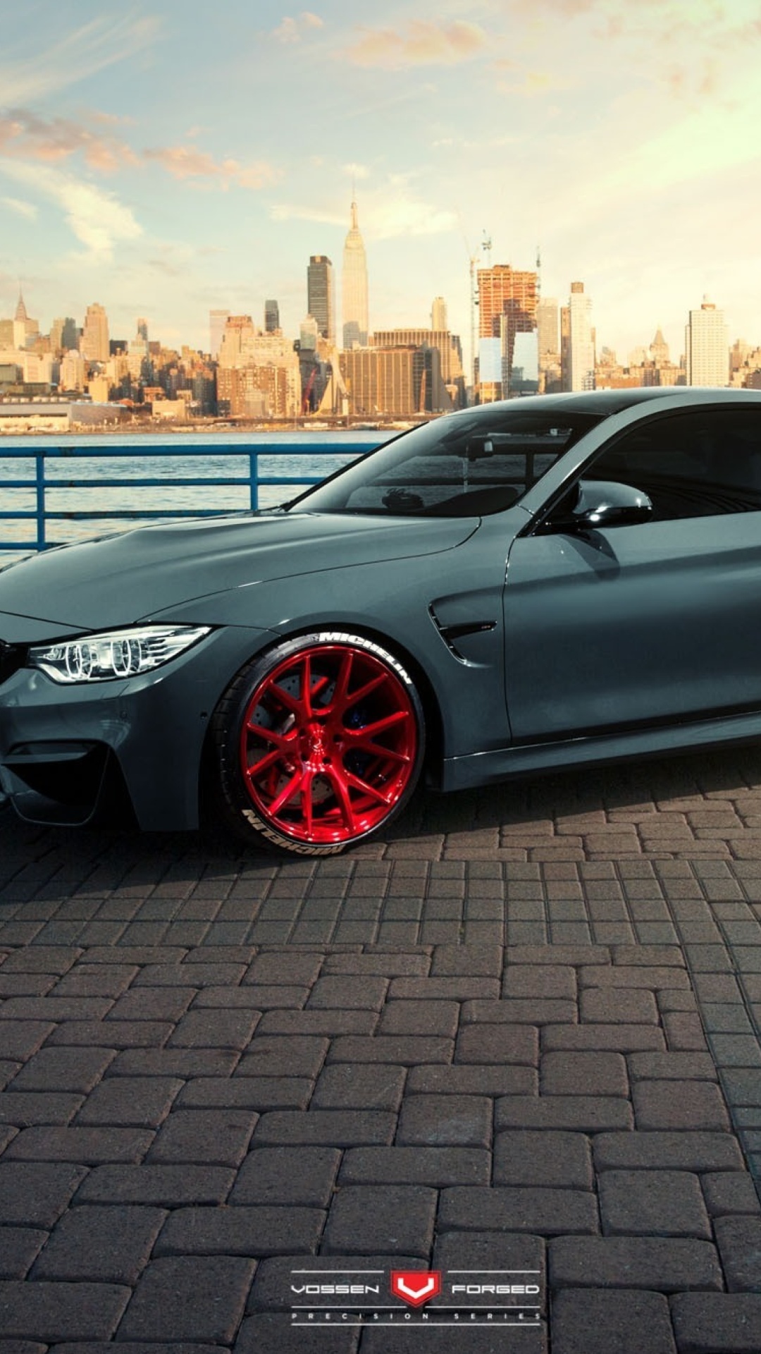 Sfondi BMW M4 Red Wheels 1080x1920