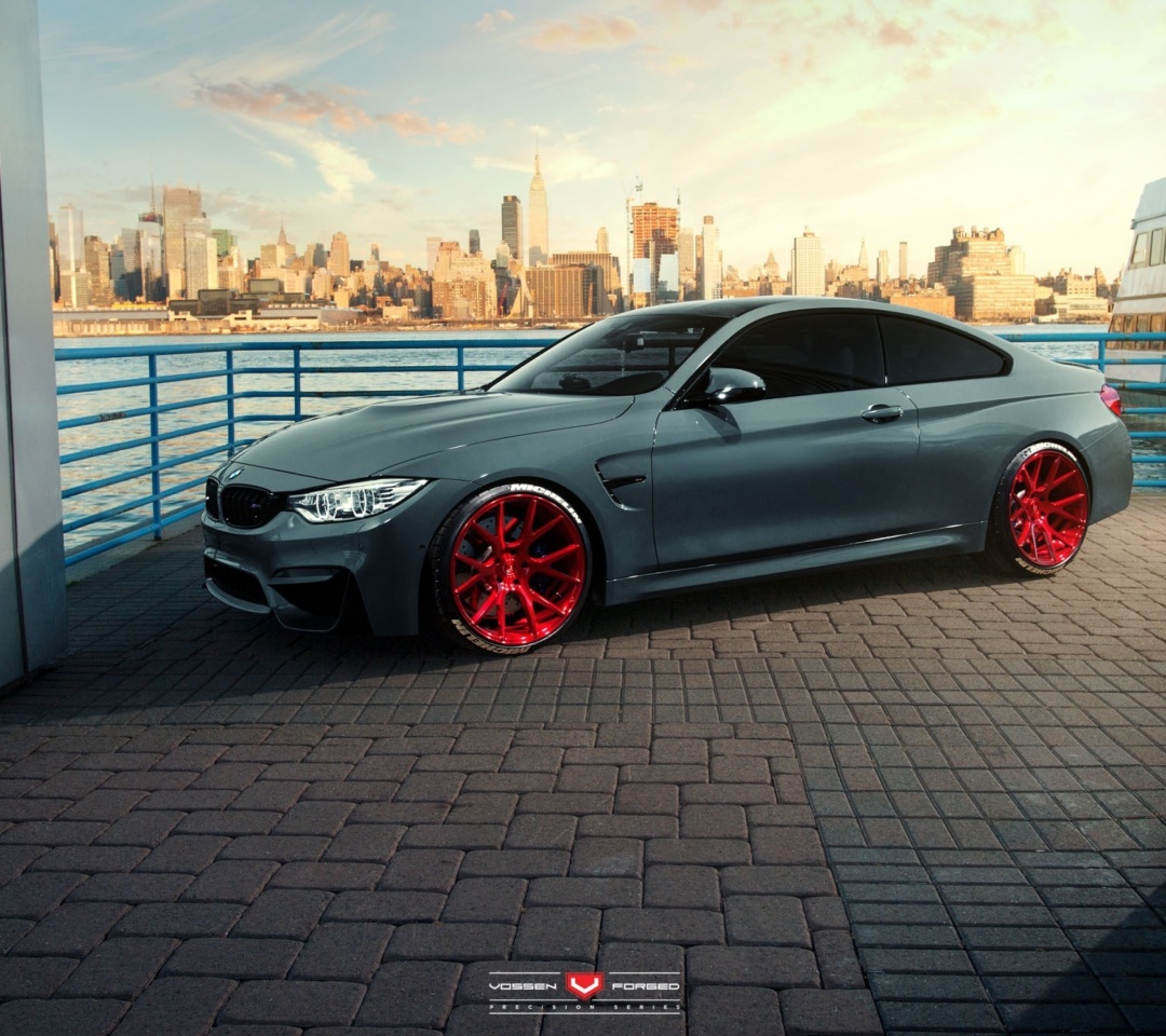 Das BMW M4 Red Wheels Wallpaper 1080x960