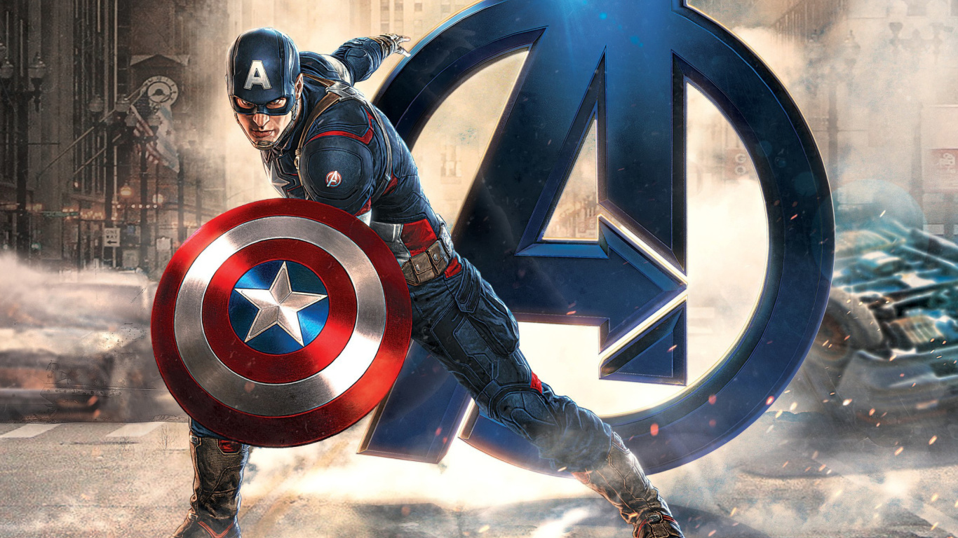 Captain America Marvel Avengers wallpaper 1366x768