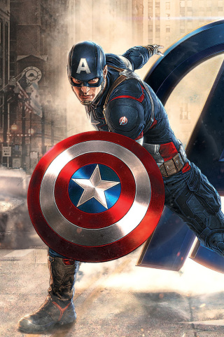 Captain America Marvel Avengers wallpaper 320x480