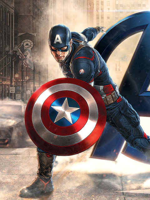 Captain America Marvel Avengers wallpaper 480x640