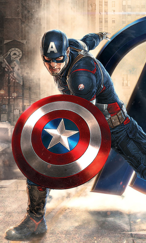 Das Captain America Marvel Avengers Wallpaper 480x800