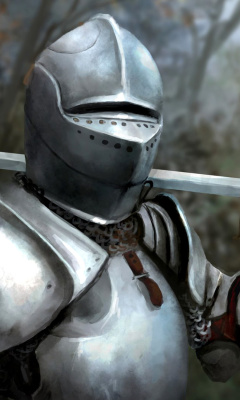 Fondo de pantalla Medieval knight in armor 240x400