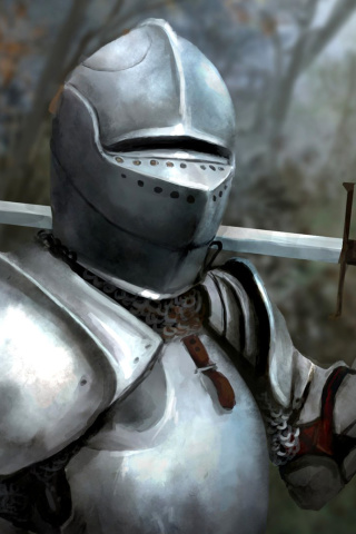 Sfondi Medieval knight in armor 320x480