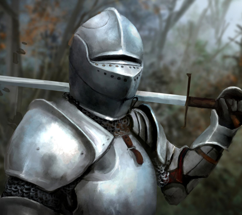 Medieval knight in armor wallpaper 960x854