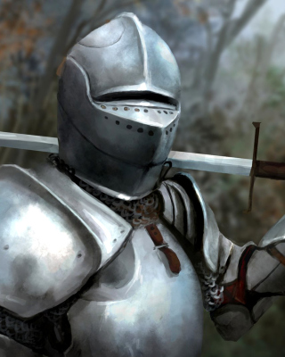 Kostenloses Medieval knight in armor Wallpaper für Nokia Asha 503