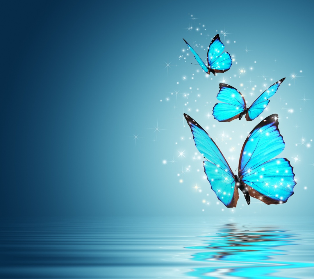 Fondo de pantalla Glistening Magic Butterflies 1080x960