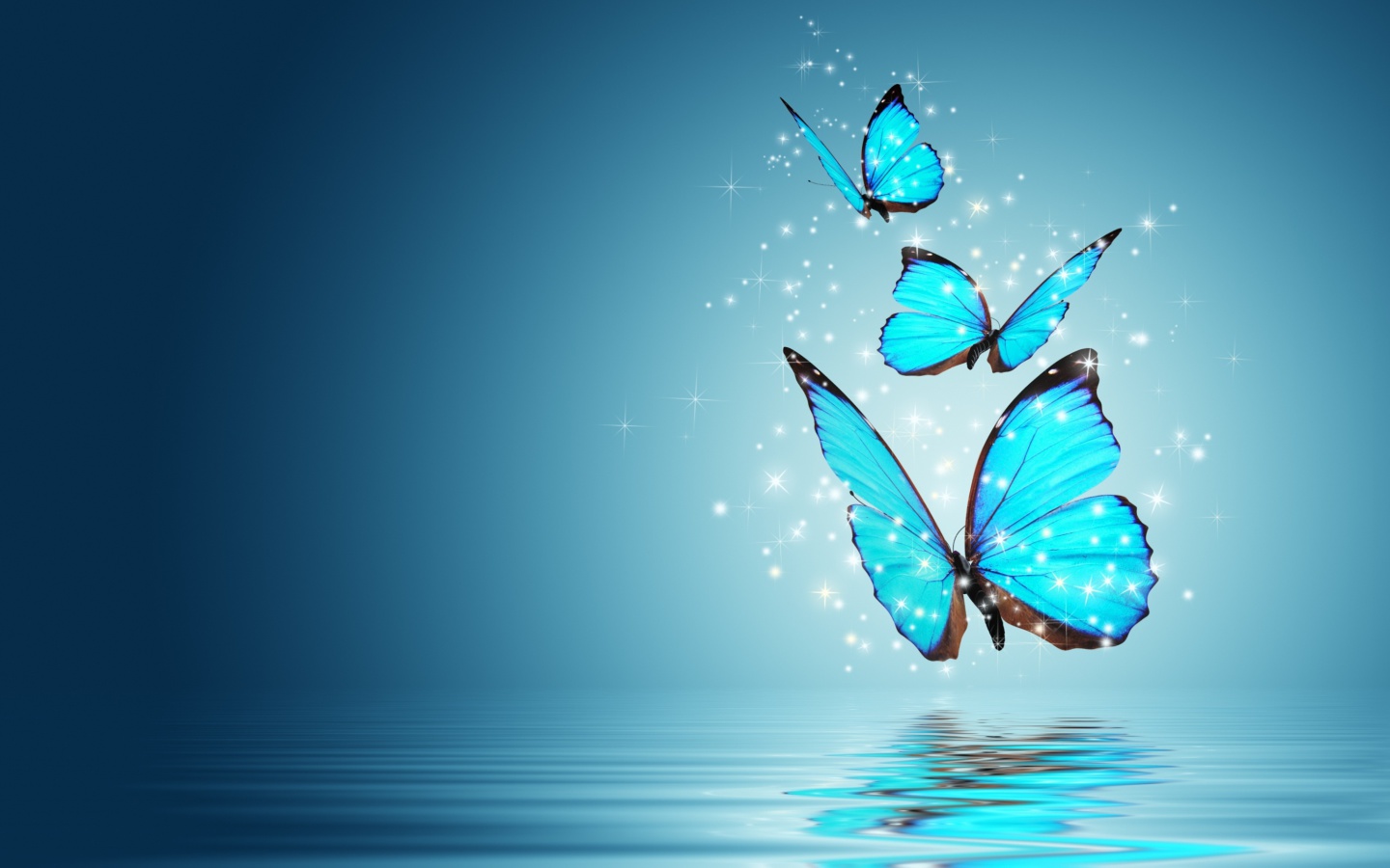 Screenshot №1 pro téma Glistening Magic Butterflies 1440x900