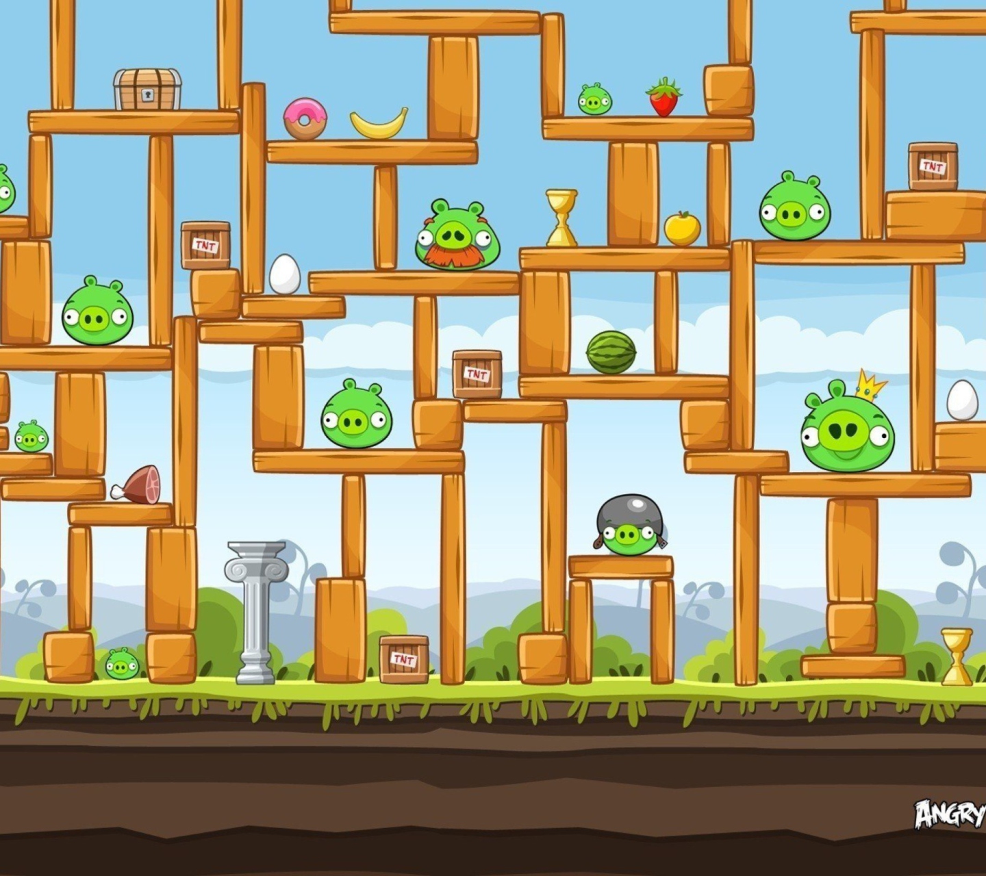 Fondo de pantalla Angry Birds 1440x1280