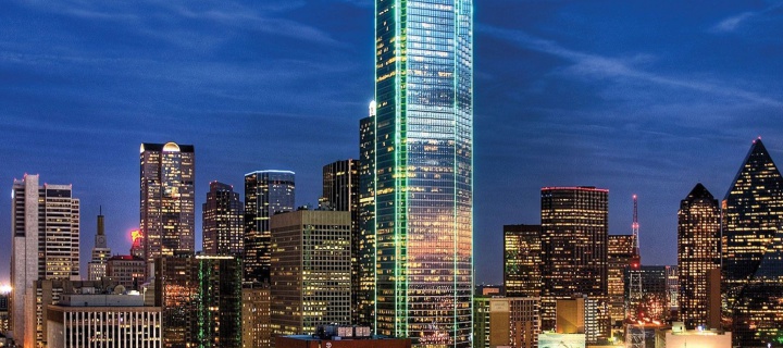 Das Dallas Skyline Wallpaper 720x320