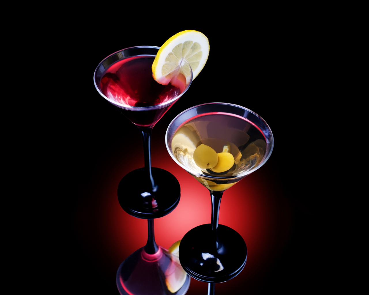 Fondo de pantalla Cocktail With Olives 1280x1024